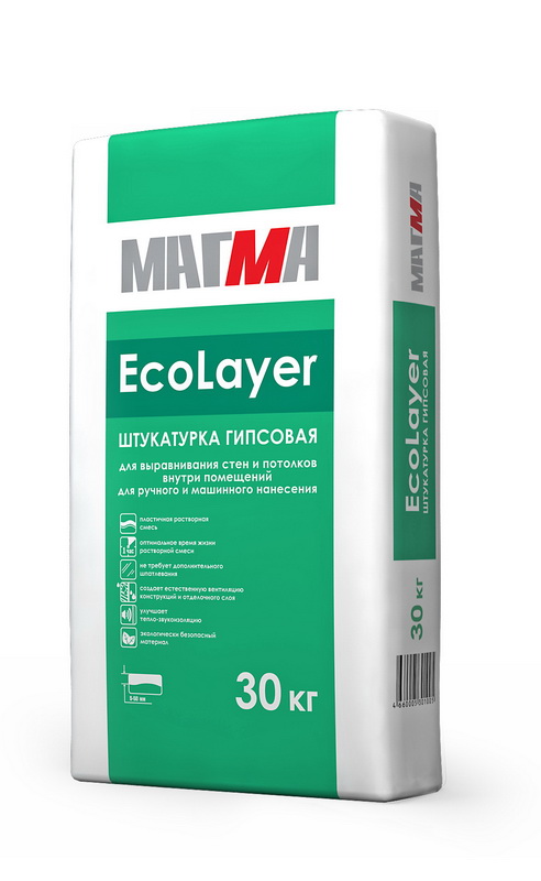 Штукатурка гипсовая «EcoLayer»
