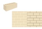 Кирпич Евро утолщенный лицевой пустотелый «Слоновая кость» М 150 — изображение 2