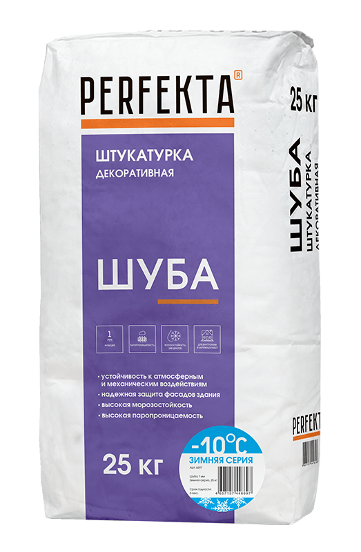 Штукатурка декоративная Шуба 1 мм Зимняя серия