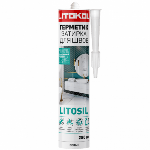 Герметик-затирка силиконовый LITOSIL Белый