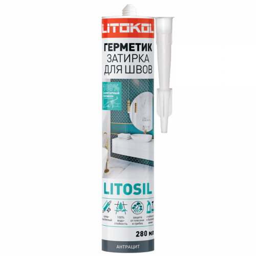 Герметик-затирка силиконовый LITOSIL Антрацит