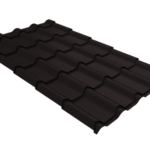 Металлочерепица "Камея" ("Kamea") v01 0,5 PurPro Matt 275 RAL 9005 черный