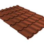Металлочерепица Классик ("Classic") v01 0,5 Satin Matt RAL 8004 терракота