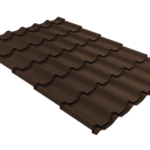 Металлочерепица Классик ("Classic") v01 0,5 Velur X RAL 8017 шоколад