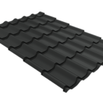 Металлочерепица Классик ("Classic") v02 0,5 Satin Matt TX RAL 7016 антрацитово-серый