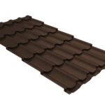Металлочерепица "Квинта плюс" ("Kvinta plus") 0,5 PurPro RAL 8017 шоколад