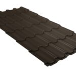 Металлочерепица "Квинта плюс" ("Kvinta plus") 0,5 Satin RR 32 темно-коричневый