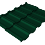Металлочерепица "Квинта Уно" ("Kvinta Uno") 0,5 Satin Matt RAL 6005 зеленый мох