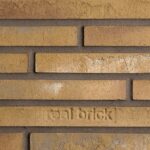 Минеральная плитка ручной формовки REAL BRICK Бежевый с патиной Базовый, 0.5 Ригель 440x50x20 мм