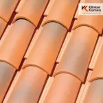 Керамическая черепица La Escandella Curved Roof Tile 50 Teton TT5J Jaspee Red 230×500 мм