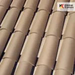 Керамическая черепица La Escandella Curved Roof Tile T5M Brown 215×500 мм